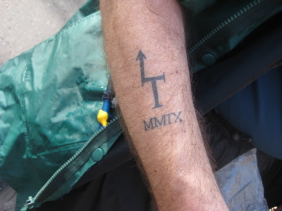 Did I mention Dennis thru-hiked the Long Trail last summer? Bad Ass. Oh, AND he got a tattoo.